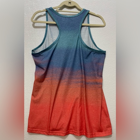 Live By the Sun Ombre Tank Top - Blue to Red - Picture 2 of 3